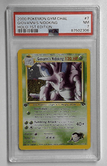 V1129: 2000: GIOVANNI'S NIDOKING-HOLO: 7/132: 1ST EDITION: GYM CHALLENGE: PSA 7: NM: 87502306